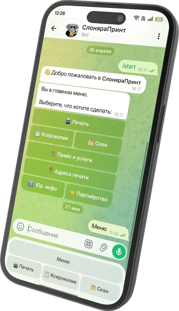 Приложение СлоняраПринт